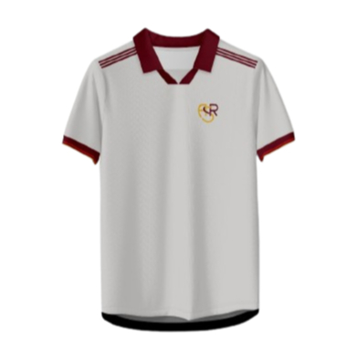 Jersey AS Roma Edition - Kaos Polo Putih Aksen Maroon Emas Giallorossi BENGHAR.ID-164