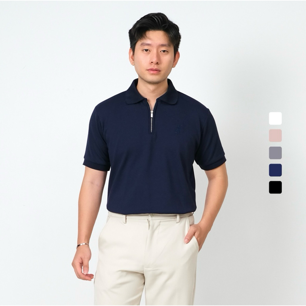 Kaos Polo half zipper