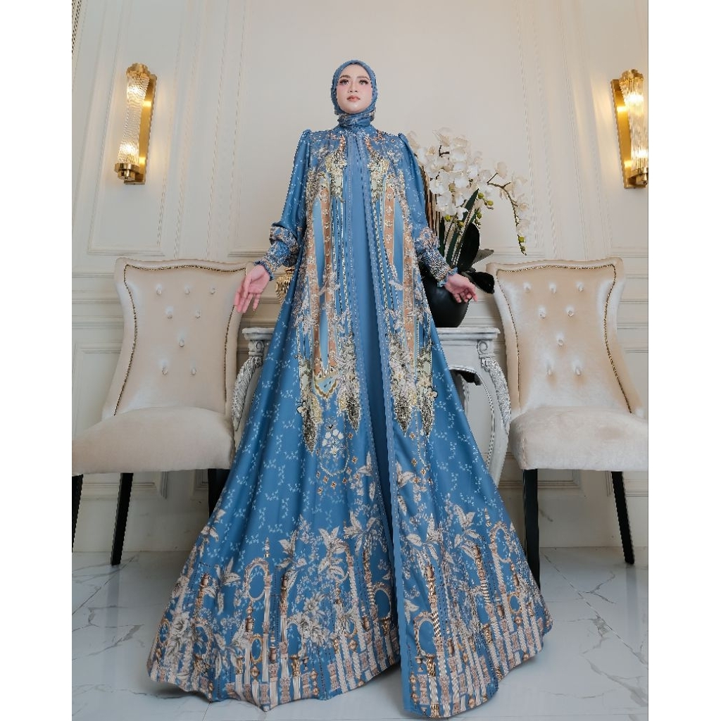 gamis Jemima tanpa hijab by alya