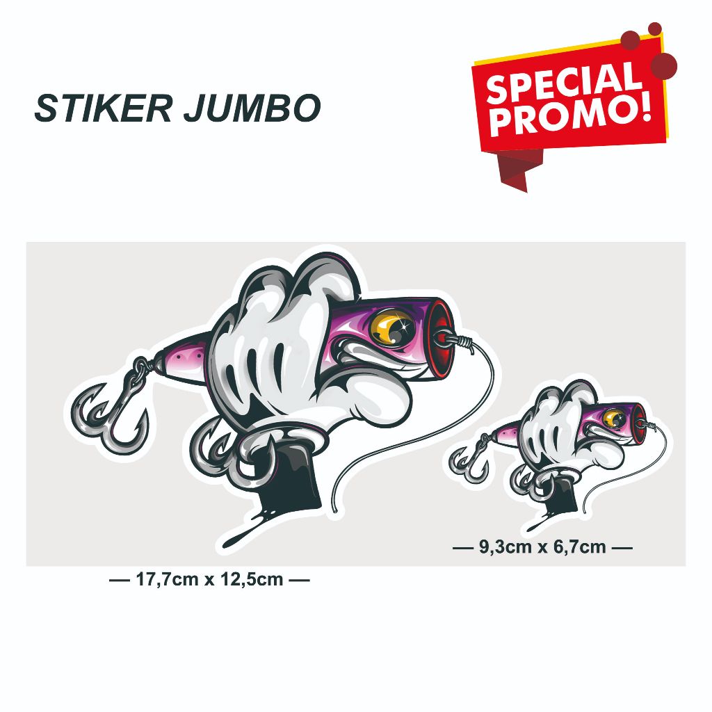 Stiker Pancing Vinyl Premium | Kumpulan Brand Merk Terlengkap Tackle Box Motor Lure Popper Metal Jig