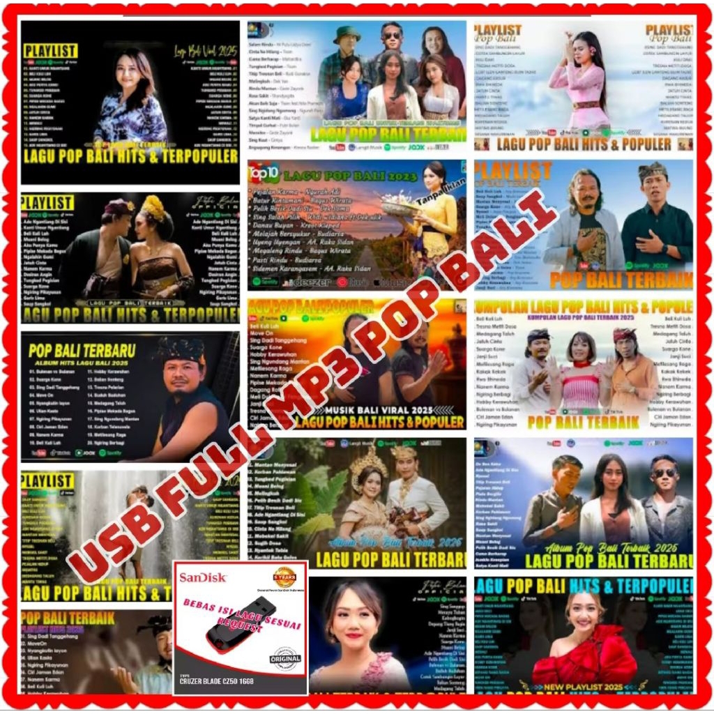 FLASHDISK FULL LAGU BALI-FLASHDISK LAGU BALI-USB YG SUDAH TERISI LAGU BALI