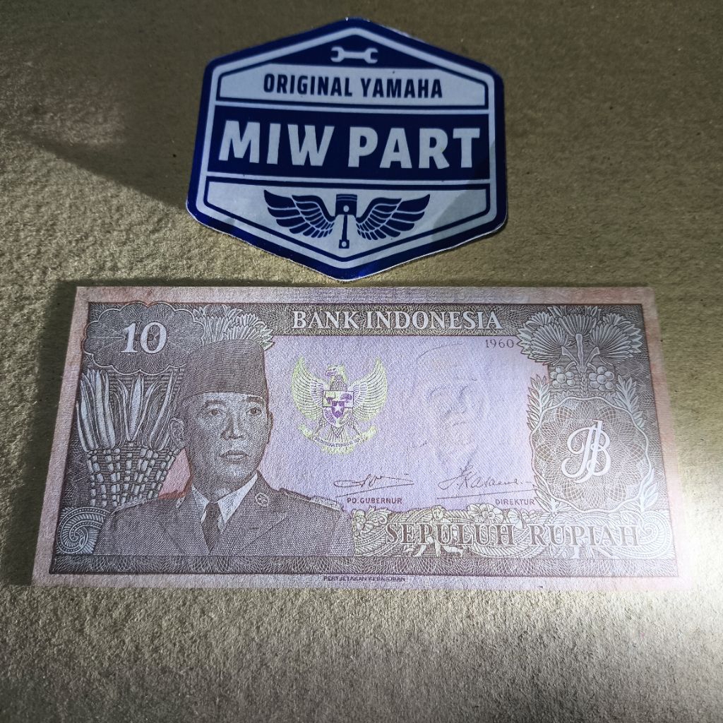 Koleksi 10 Rupiah Soekarno Tahun 1960 Gress Mulus