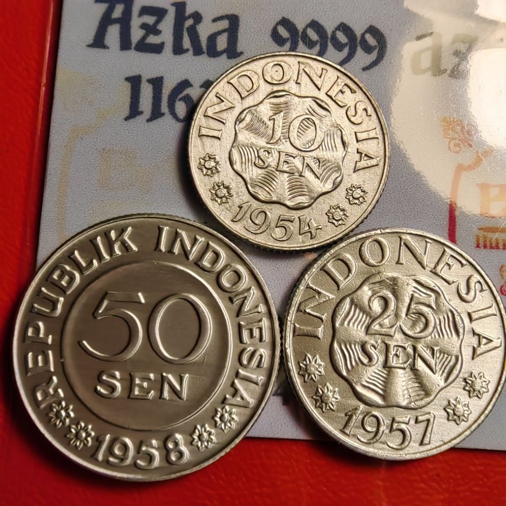 set 3 keping sen koin indonesia ory asli