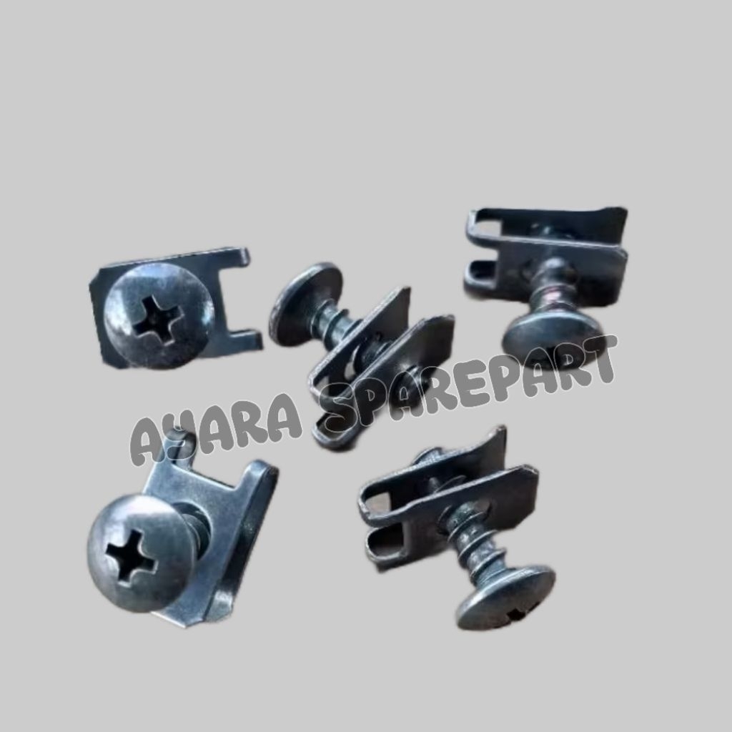 Baut Klip Jepit Klem Yamaha Universal Skrup Plus Jepit Klem 5mm x16mm
