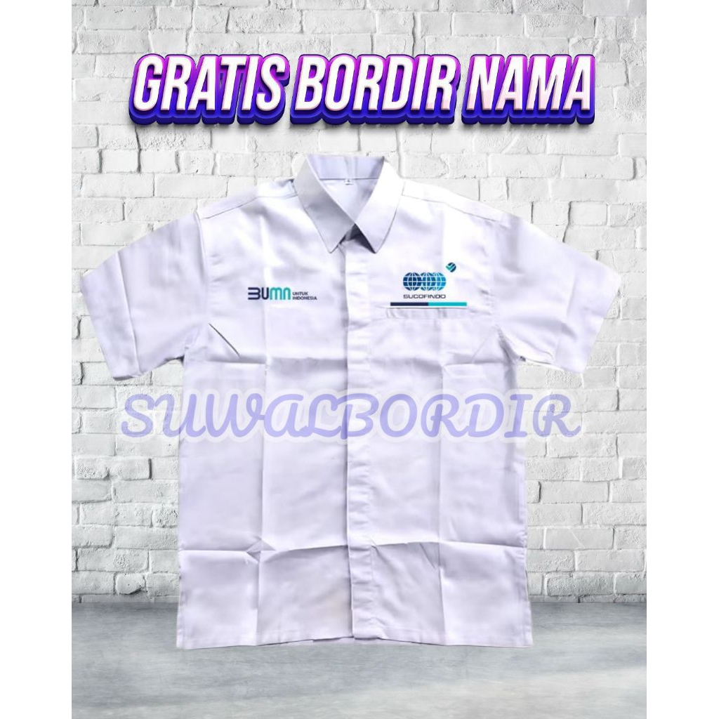 SERAGAM BUMN SUCIFONDO LENGAN PENDEK TERBARU KEMEJA BORDIR SUCOFINDO ATASAN BAJU SUCOFINDO KEMEJA KE