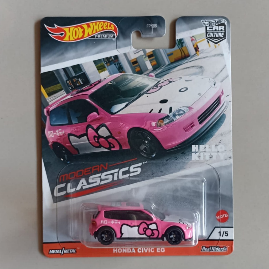 Hot Wheels Premium Car Culture Honda Civic EG Hello Kitty