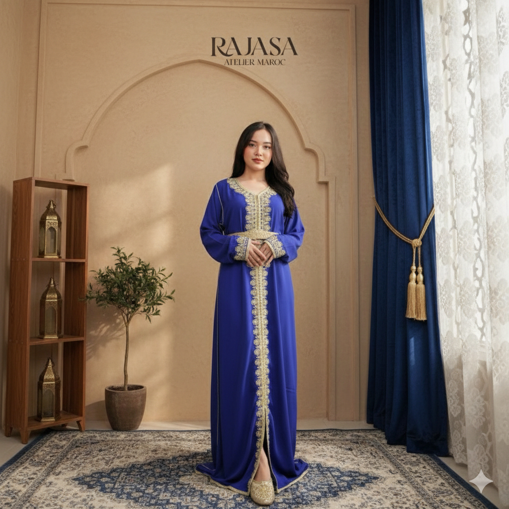 Baju Kaftan Original from Maroko, - bordir emas accesories manik manik.