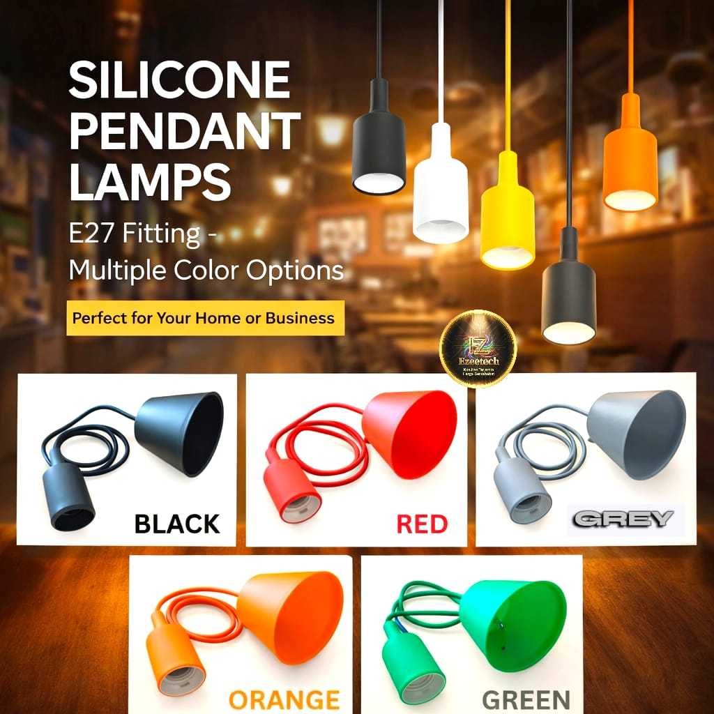 Kap Fitting Lampu Gantung Plafon Karet Silikon E27 HIgh Quality / Fitting Plafon / Fitting Karet E27
