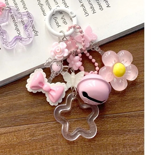 Terbaru Gantungan kunci tas / Gantungan Kunci kristal / Gantungan hp / gantungan kunci Aesthetic/ Ke