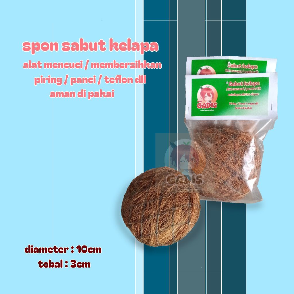 Spons Sabut Kelapa :Cuci Piring