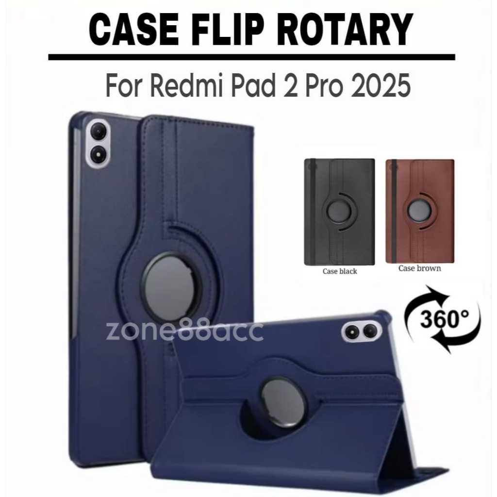 Sarung Rotary Redmi Pad 2 Pro 12.1"inchi 2025 / case redmi pad 2 pro / case tablet redmi pad 2 pro /