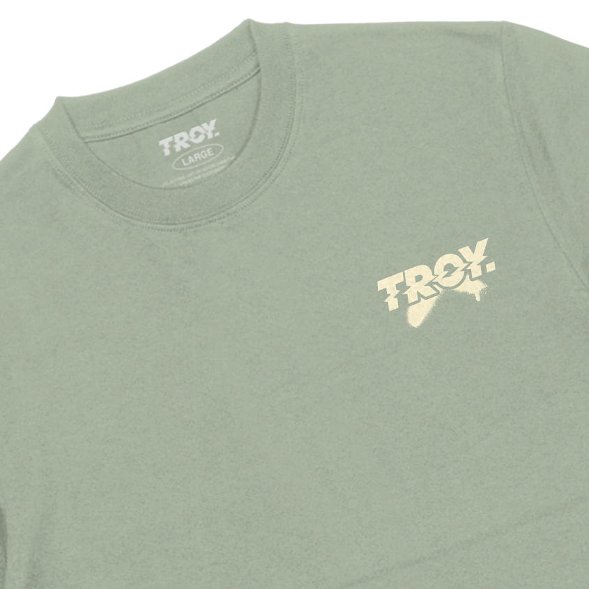 Troy Company T-shirt Sage Green Time Of Life - Kaos Lengan Pendek Kaos Hijau Sage MTD 3158