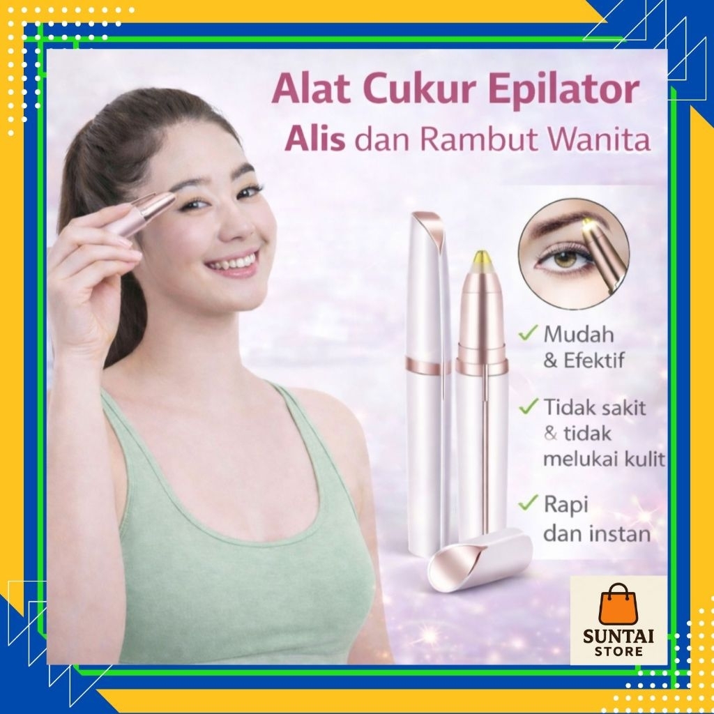 Alat Cukur Bulu Alis Wanita Pencukur Elektrik Epilator Lipstik - Hair Trimmer Shaver Cukuran Eyebrow