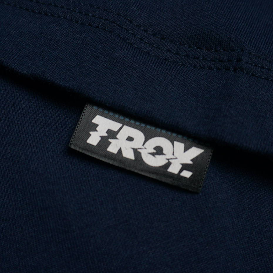Troy Company Tshirt Blue Navy Two Dice - Kaos Lengan Pendek Kaos Biru Navy MTD 2417