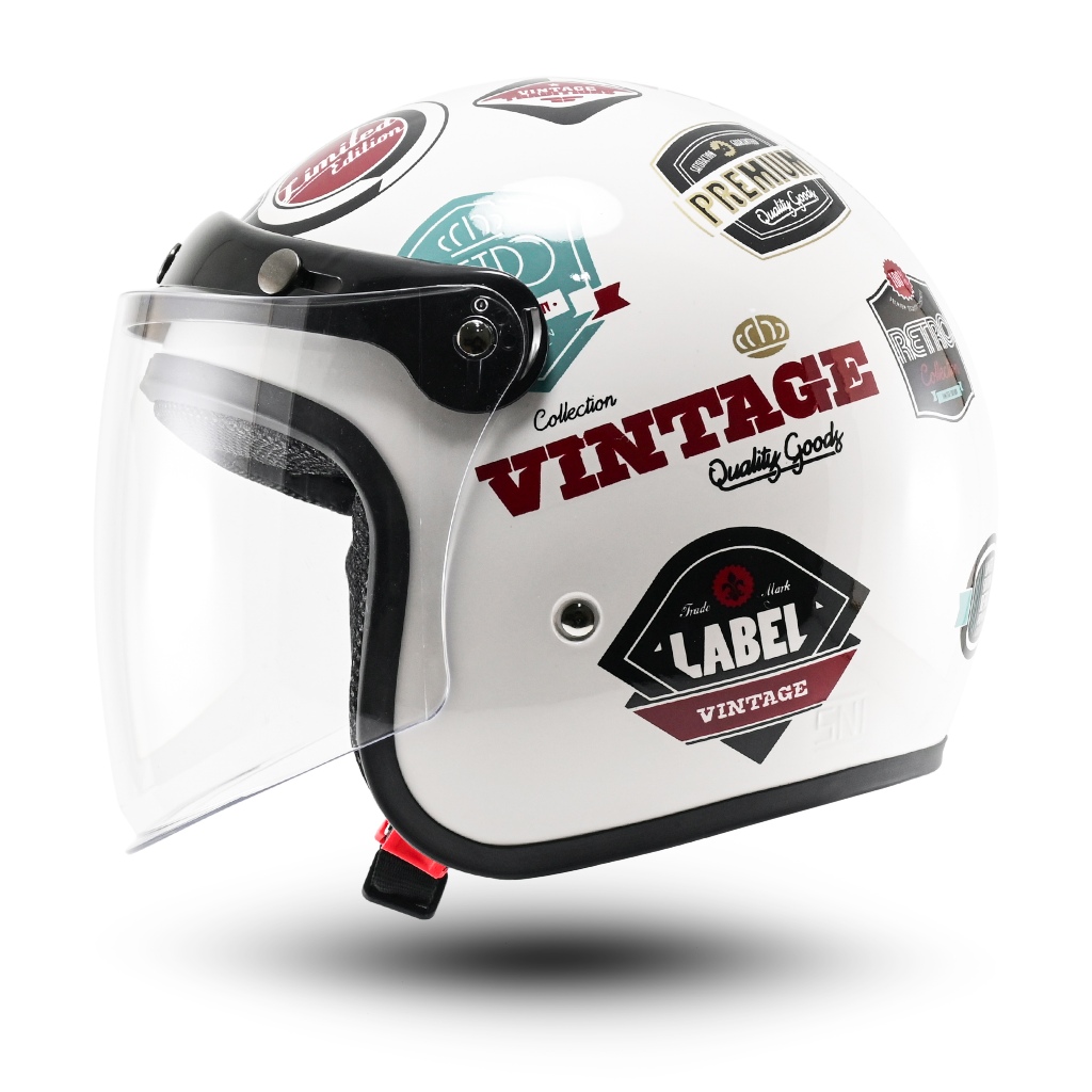 Helm Bogo Retro Dewasa Wanita Cewek Kekinian Motor Sni Terlaris Model Terbaru
