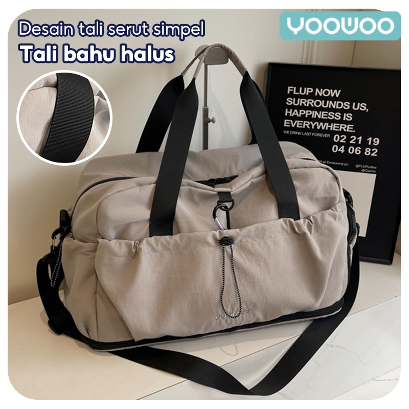 YooWoo Tas Gym Travel Multifungsi / Tas Duffel Wanita / Tas Olahraga Premium / Tas Travel Kabin