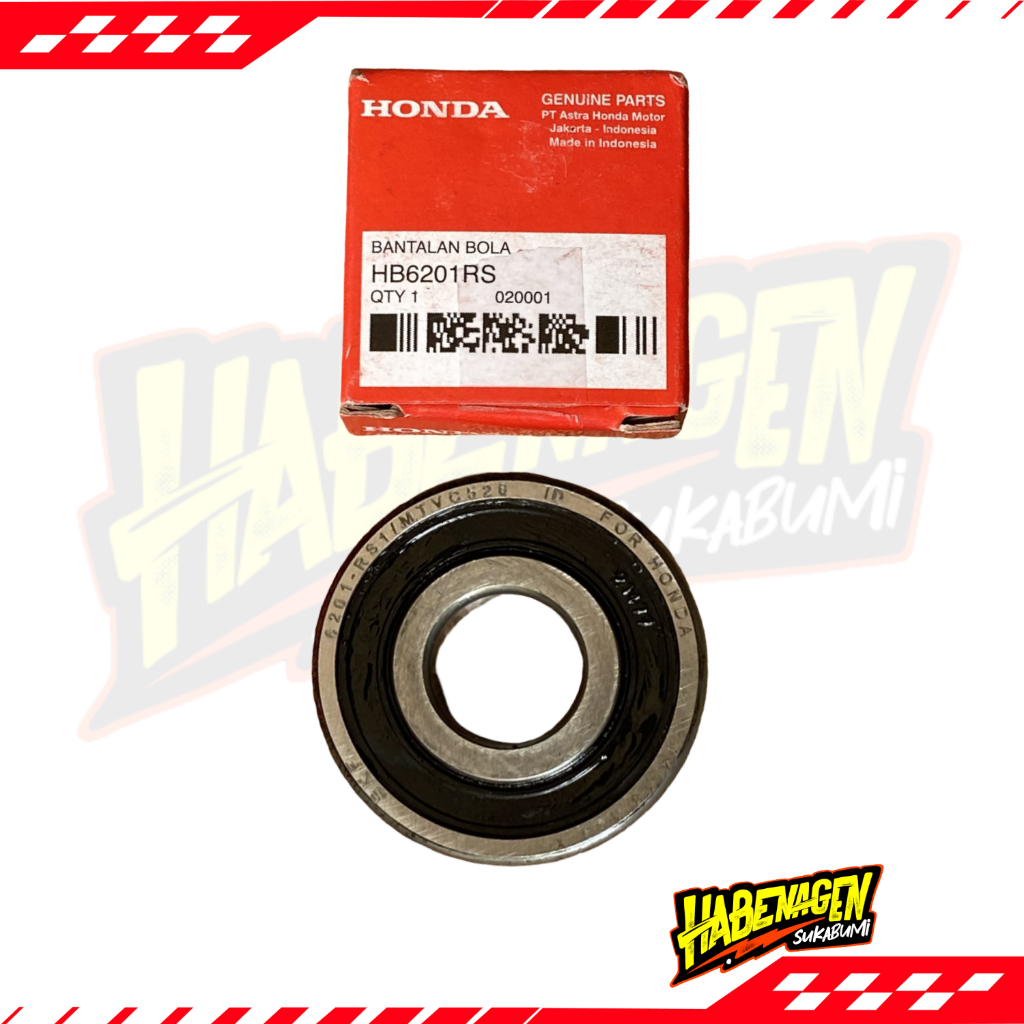 Bearing Laher Klaher 6201rs Roda Velg Depan Karisma Revo Beat Vario Grand Supra X 100 125  Ori Ahm