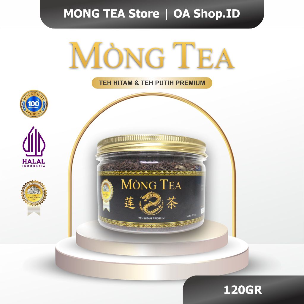 Teh Hitam Mong Tea - Teh Hitam & Putih Mong Tea Long Tea 120gr Original Produk