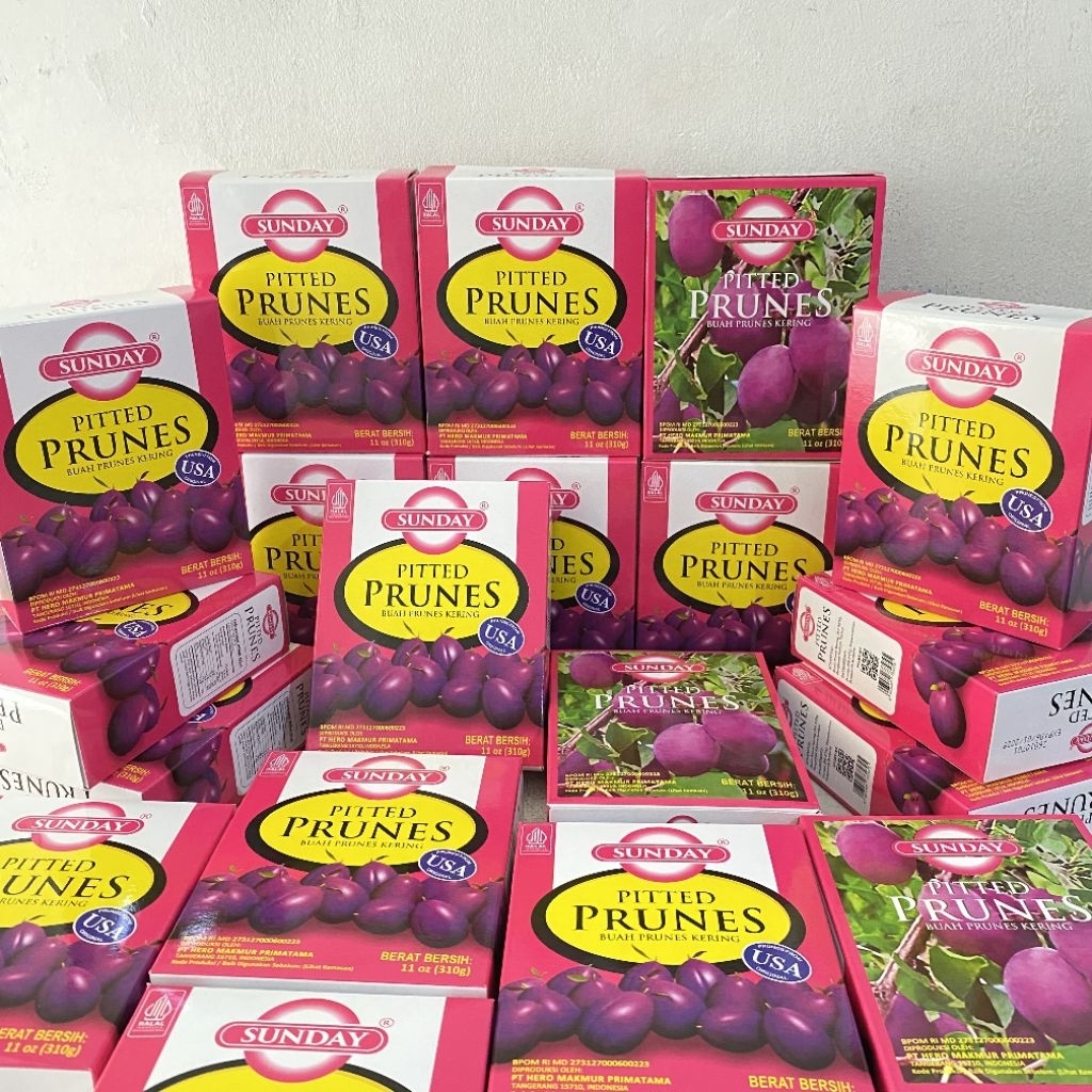 Sunday pitted prunes 439 gram | buah prunes kering | prunes lapis legit | buah plum