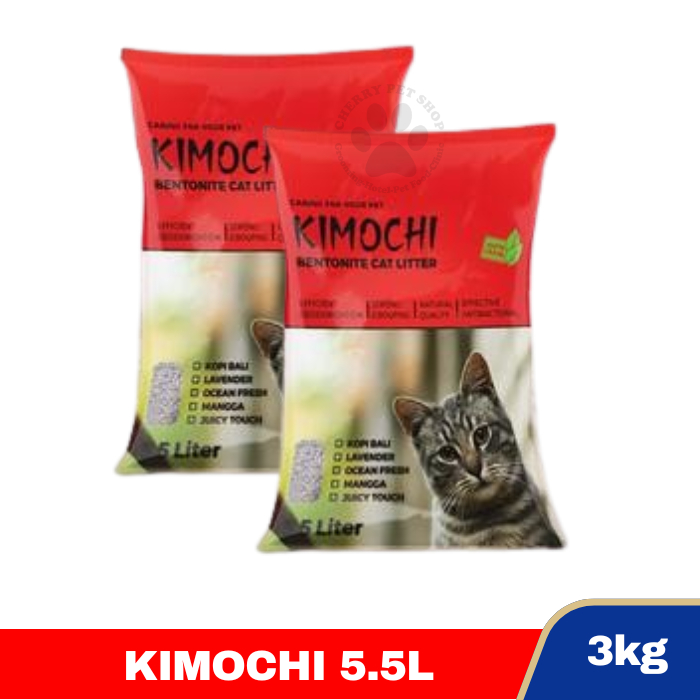 KIMOCHI CAT LITTER AROMA KOPI BALI Pasir Kucing Gumpal Wangi Cat Litter Termurah - 5.5L