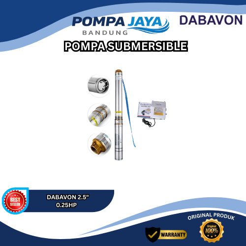 [SATELIT] POMPA SATELIT DABAVON 2,5" 0.25HP TANPA KABEL 1.5/12