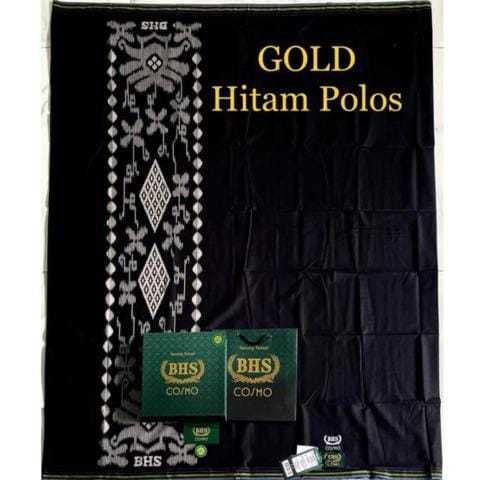 Sarung BHS Cosmo Polos Hitam GOLD//bhs hitam//Sarung Bhs