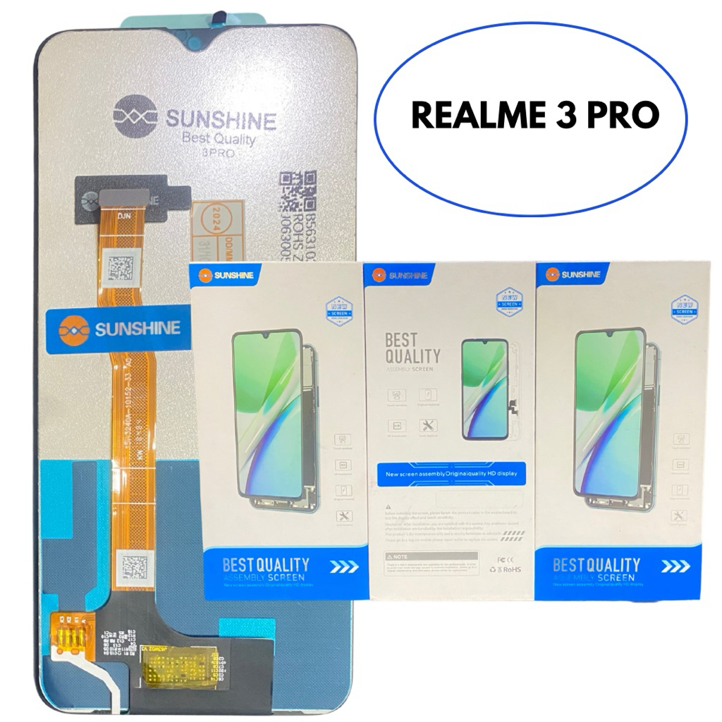 LCD ORIGINAL REALME 3 PRO FULLSET BLACK
