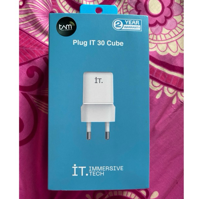 ORI IBOX IT Plug 30 Watt Cube Dual Port Type A&C PD & PPS Fast Charger - White