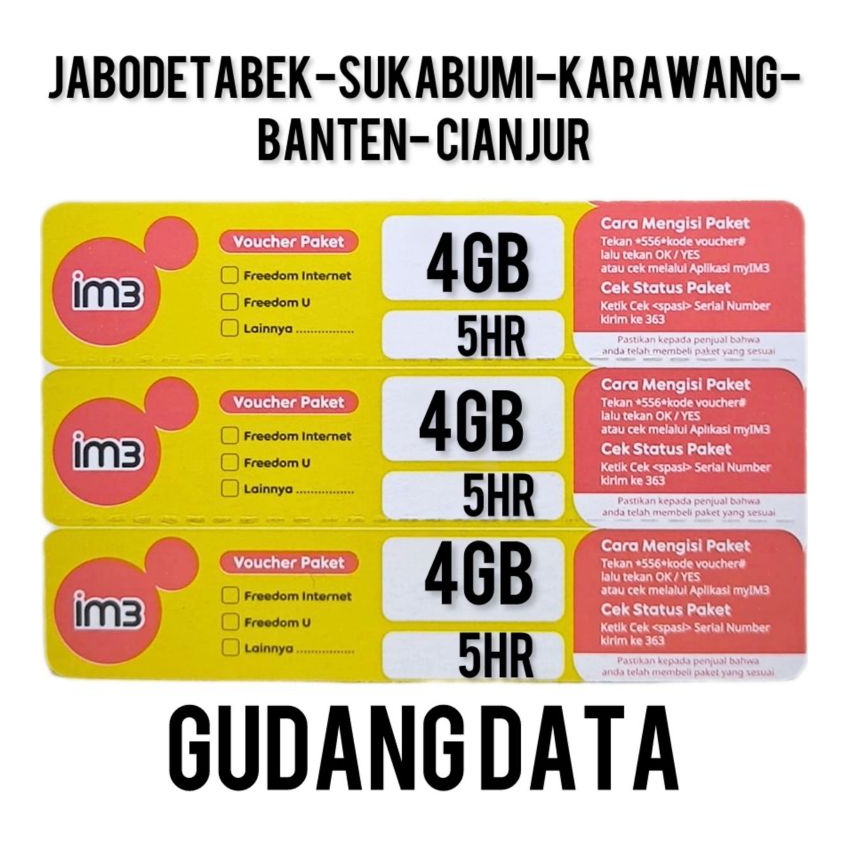 Voucher Indosat 4GB 5Hari