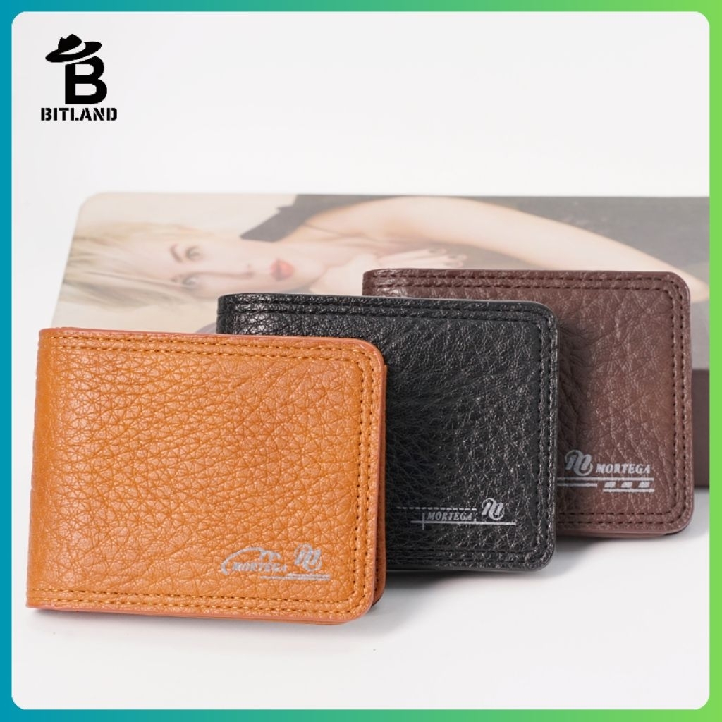 MORTEGA Dompet Lipat Pria Mortega | Dompet Cowok Kulit Jeruk Berkualitas-M-6901