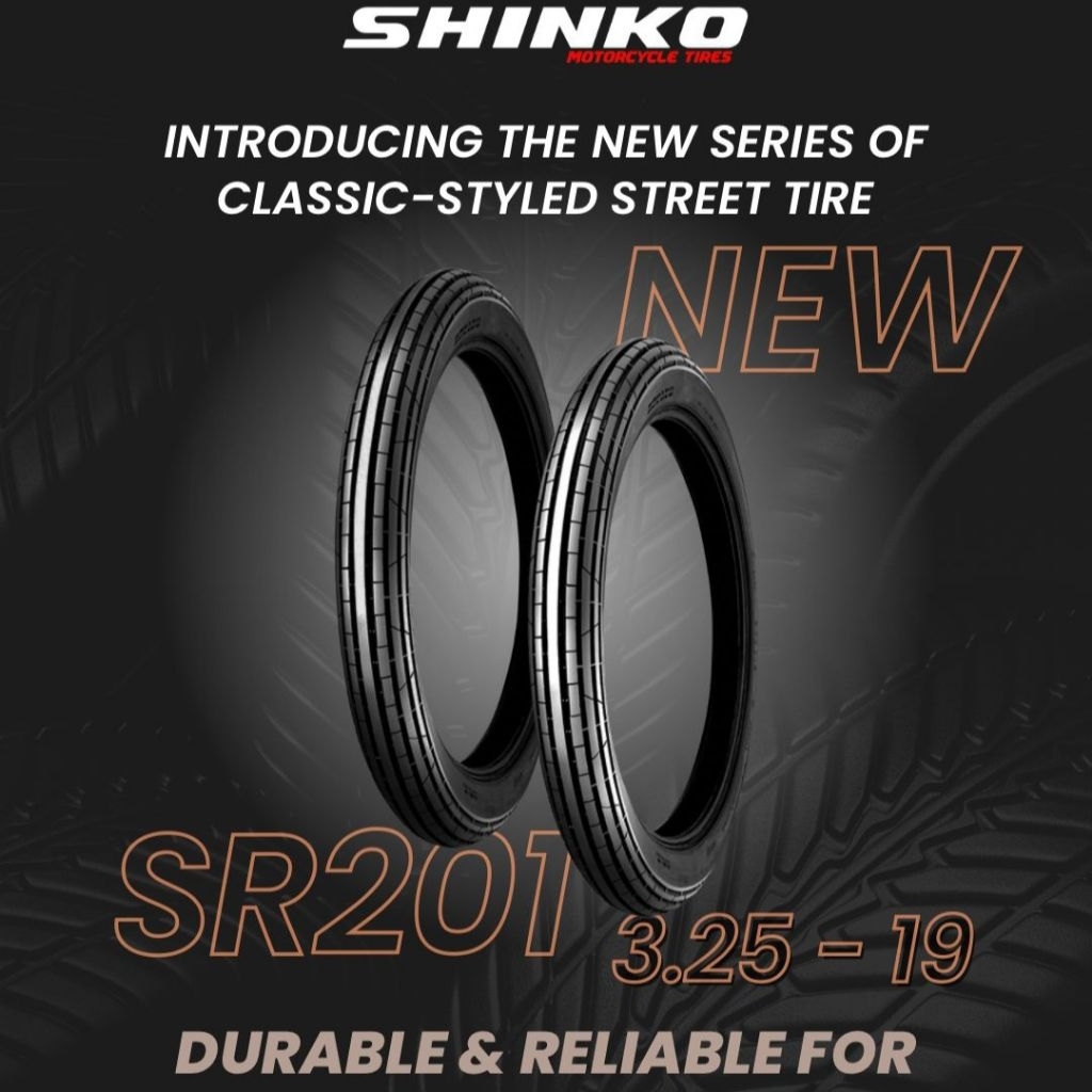 Ban SHINKO SR201 3.25 Ring 19 or 100/90-19 Classic Rib Front Tubetype Styled Street Tire For Motor C