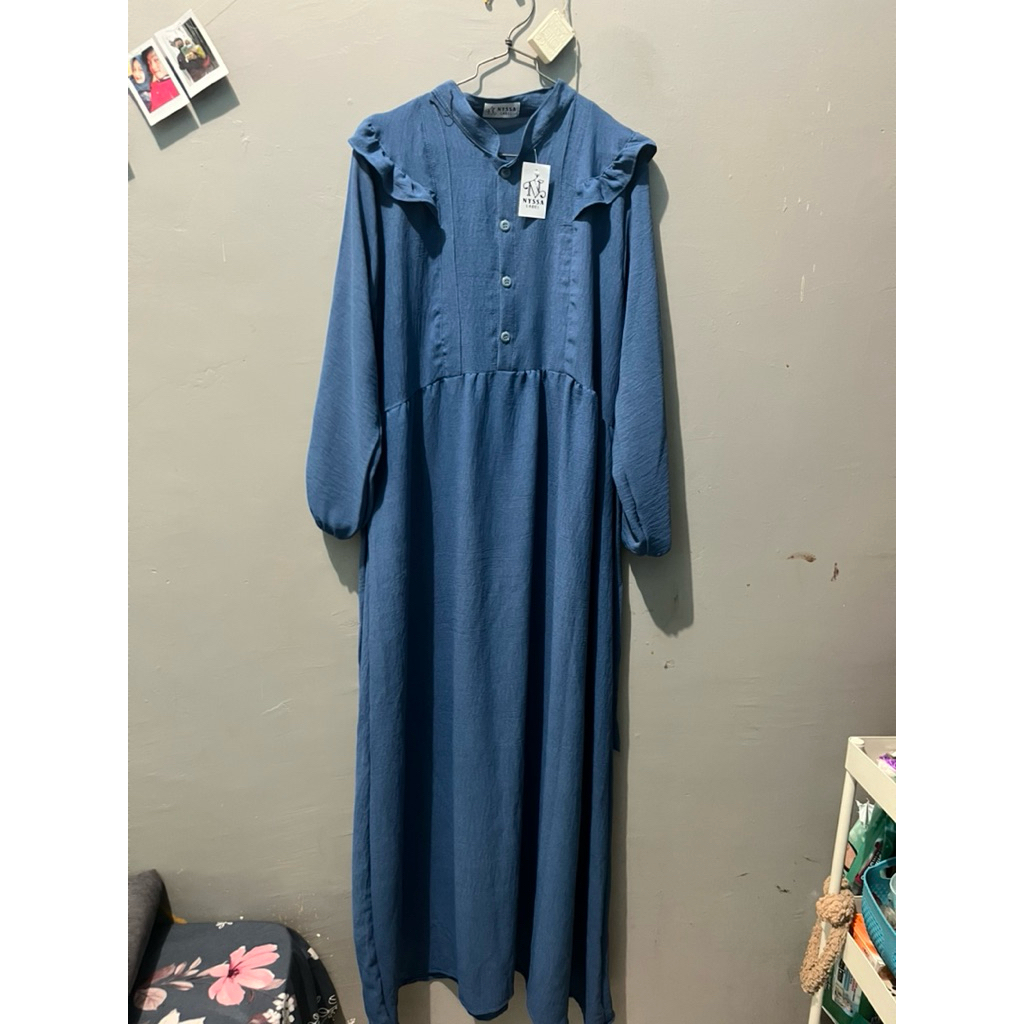 new gamis crinkle denim