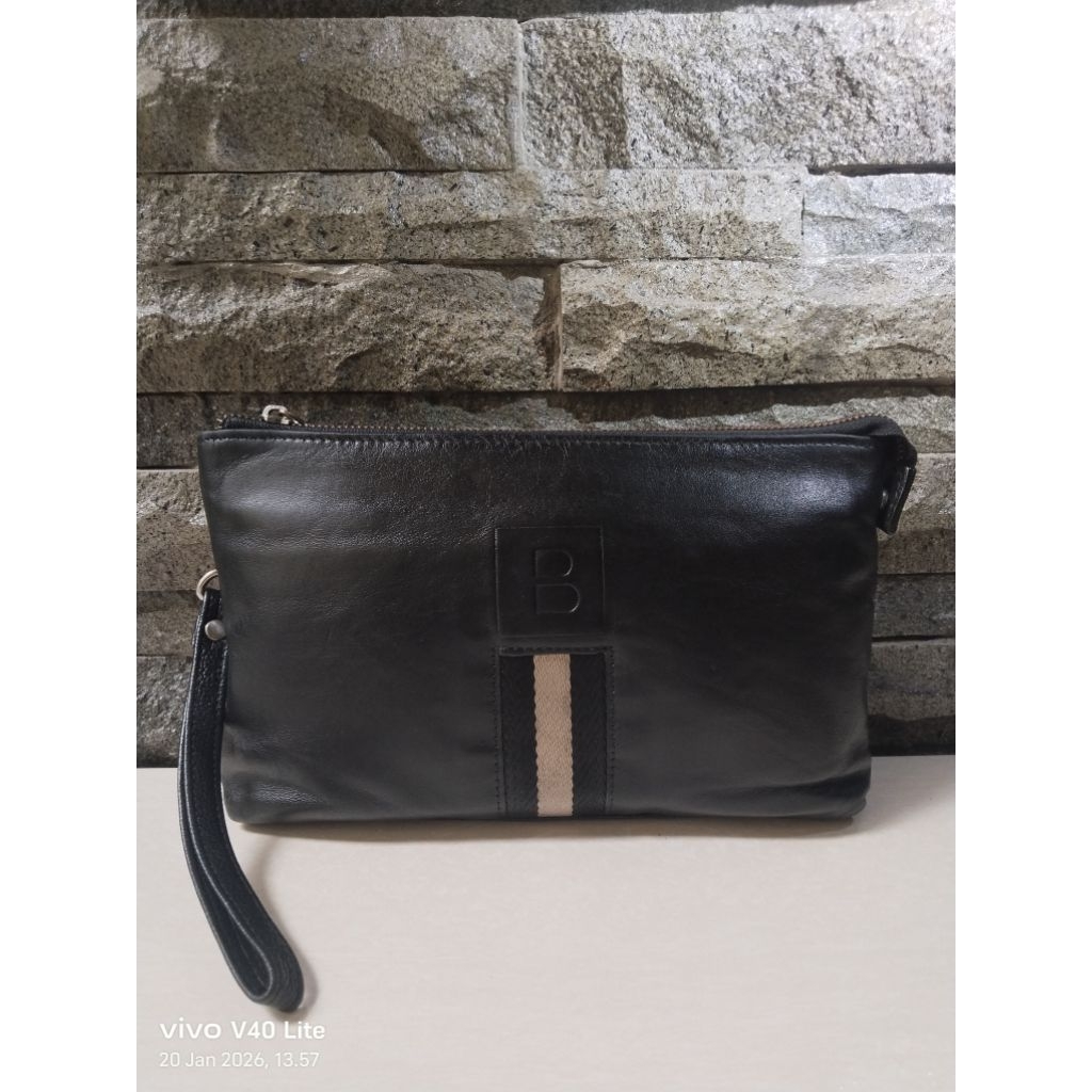 (second) Tas handbag bally kulit asli Tas clutch bally kulit asli