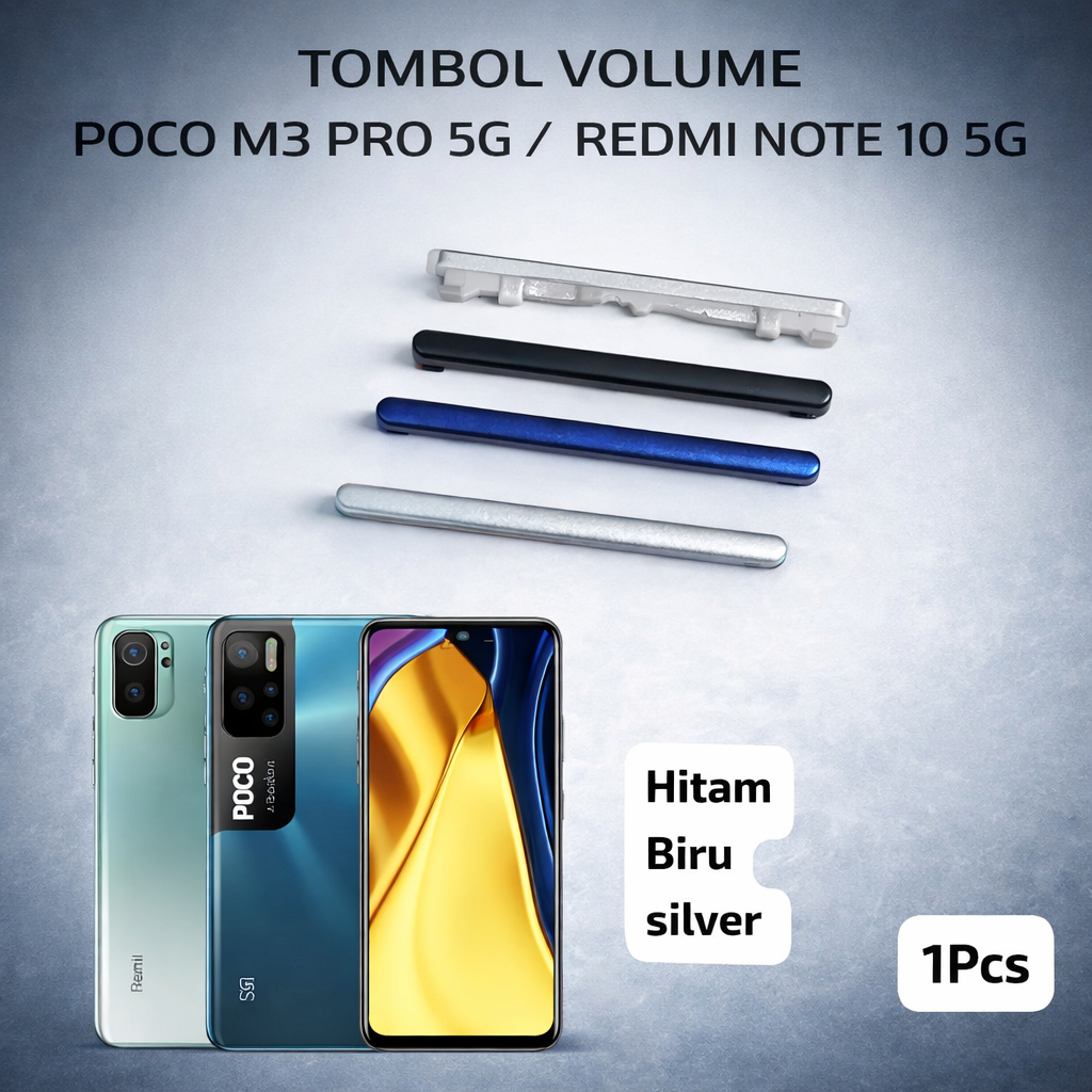 Tombol Poco M3 Pro 5G Tombol Volume Tombol Luar Pocophone Poco  M3 Pro 5G / Redmi Note 10 5G Tombol 