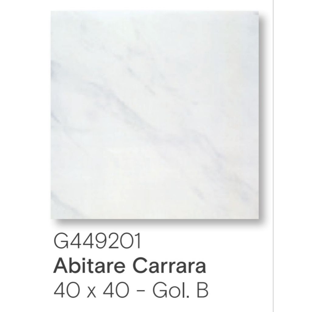 Keramik Roman Glossy Abitare Carrara Ukuran 40x40cm