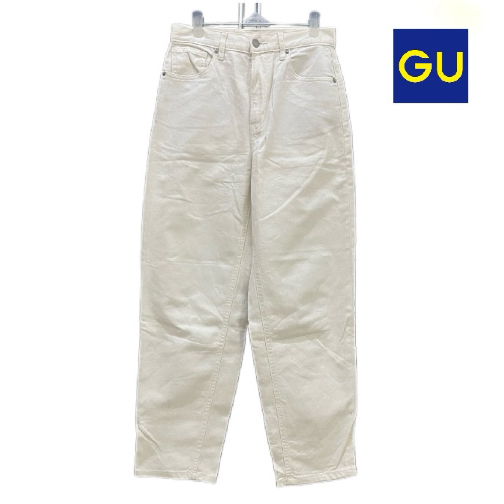 GU Jeans Kulot Barrel Broken White