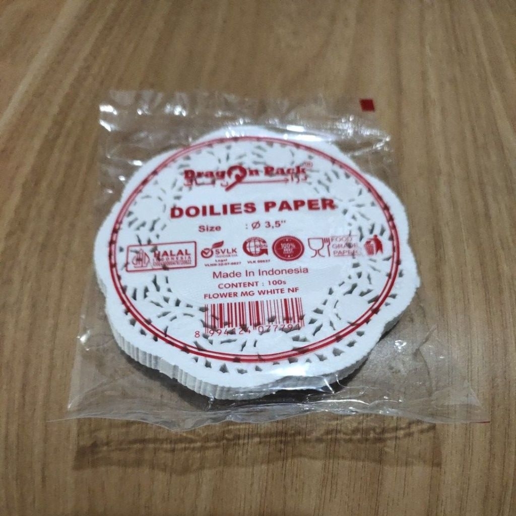 kertas Doilies paper Dragon Pack 3,5 isi 100's