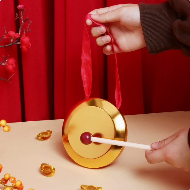 ALat Musik Gong Xinjia Imlek Alat Musik PErkusi simbal Cymbal Alat Musik Drum Metal Gong