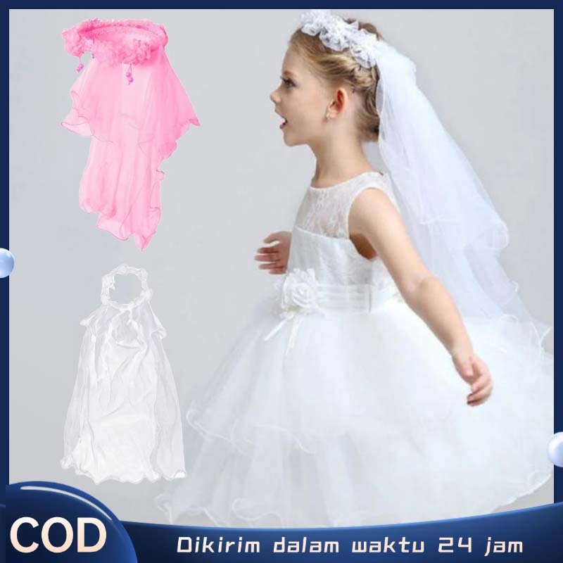 Bando Veil Anak   Mahkota Bunga Anak Perempuan   Bando Mahkota  Cantik Dan Anggun Garing Anak Import