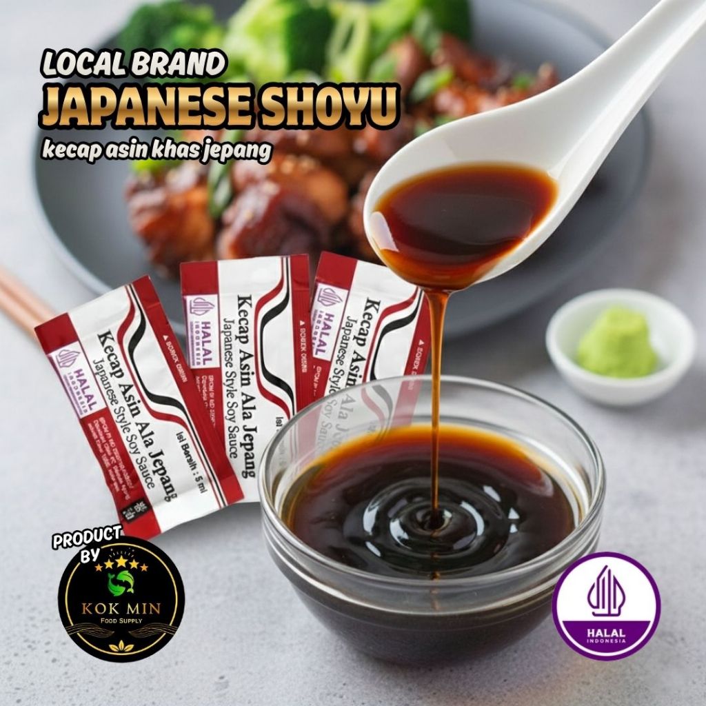 Japanese Shoyu Sachet Local Brand Umami Asli – Kecap Asin Jepang Premium Saus Sushi & Sashimi - 5 ml