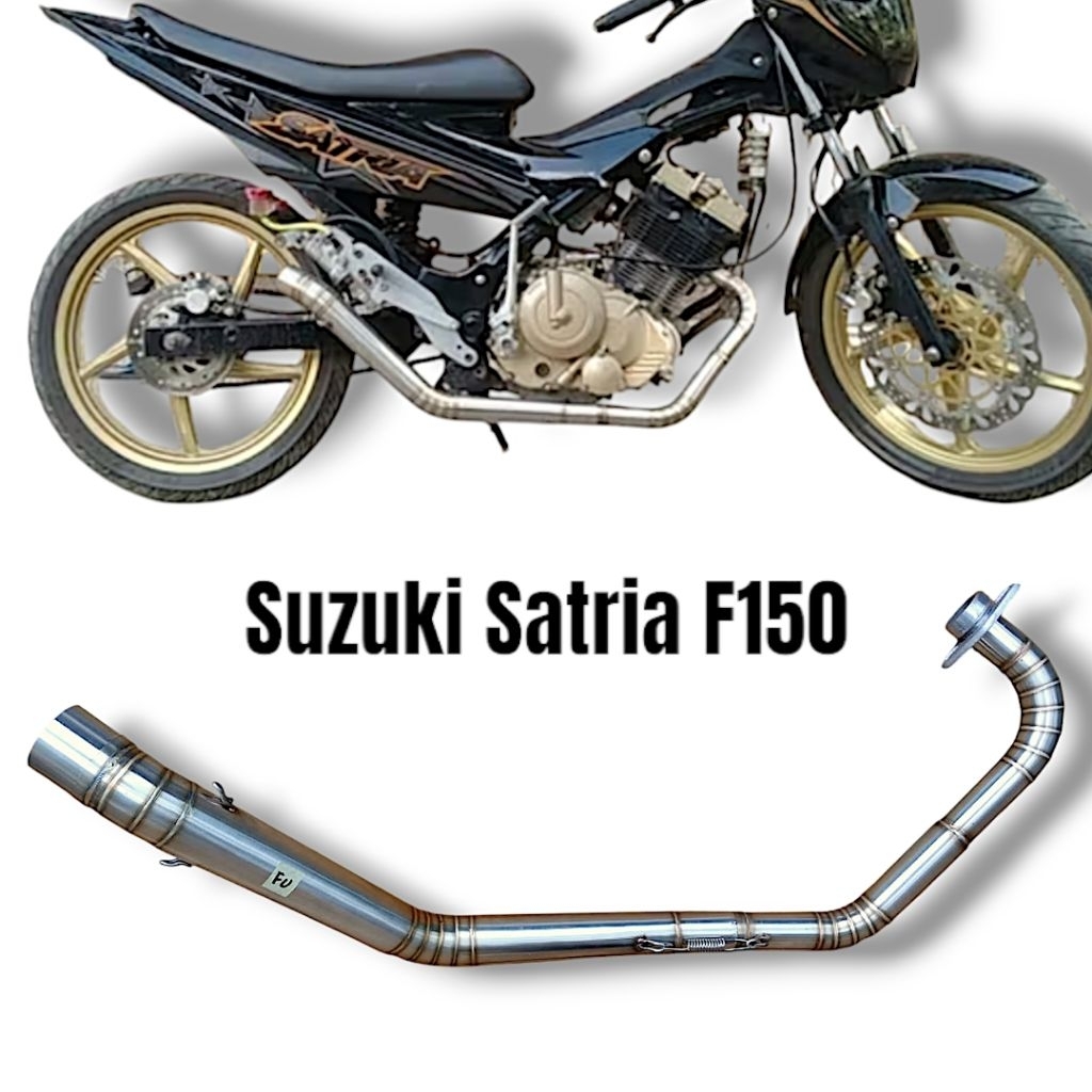 Header Leheran Pipa Leher Knalpot Racing Satria F 150 Fu Karbu Injeksi Fi Tipe Ngaceng Roadrace Jeng