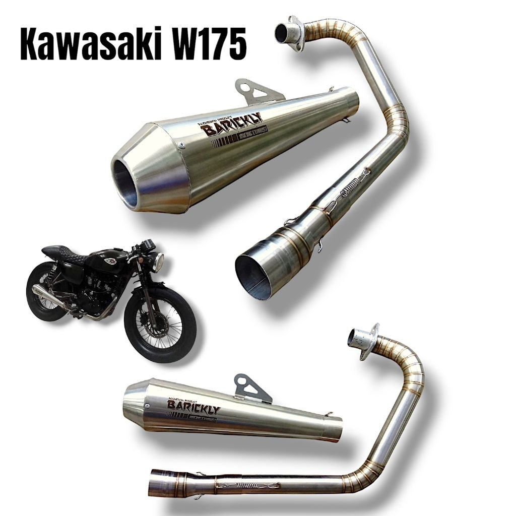 Knalpot Racing Kawasaki W175 SE Cafe Custom Ala Japstyle Original Barickly Racing Exhaust Knalpot Sl