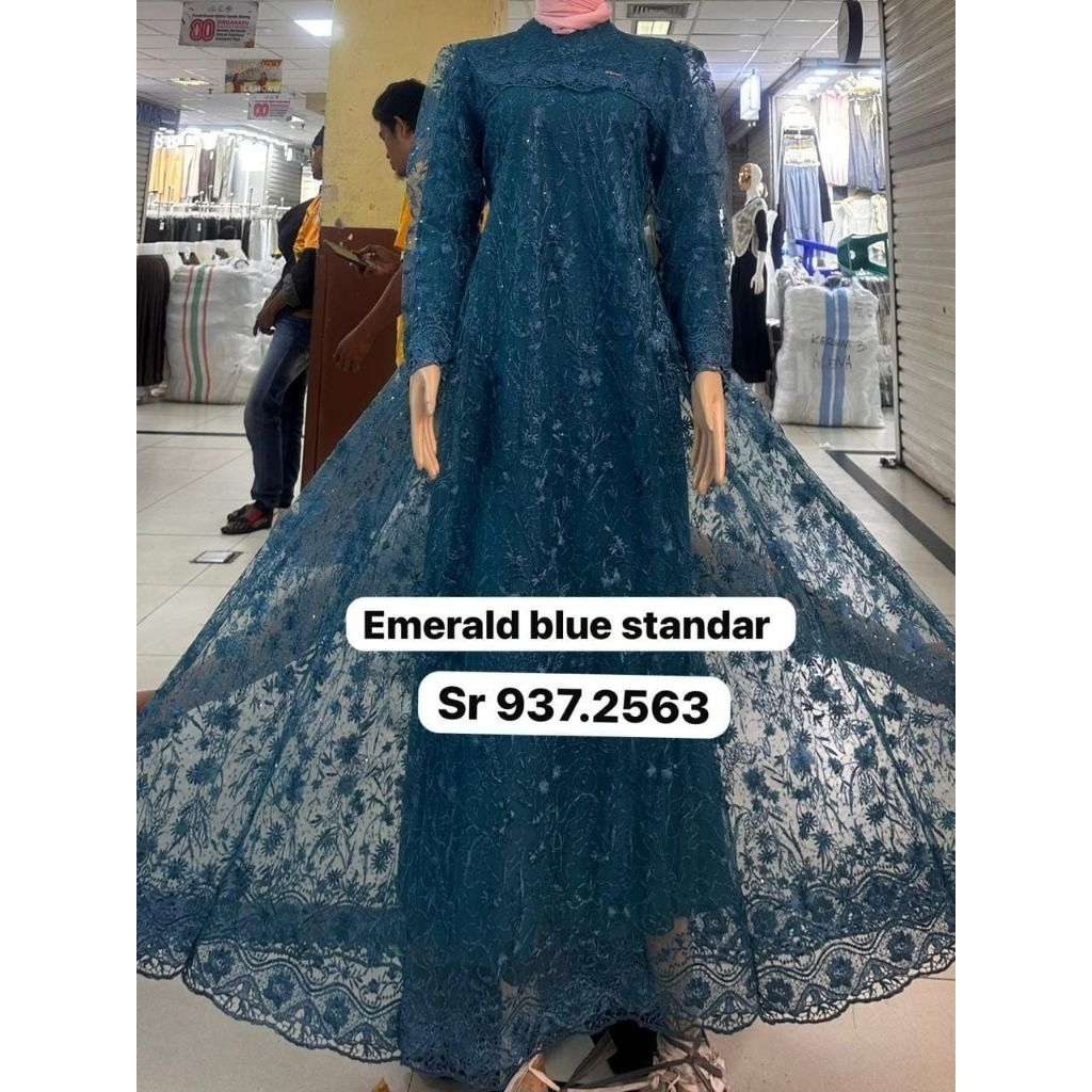 GAMIS BROKAT TILE SIRKEL CANTIK DAN ELEGAN GAMIS BRUKAT MEWAH DRESS PESTA TERBARU