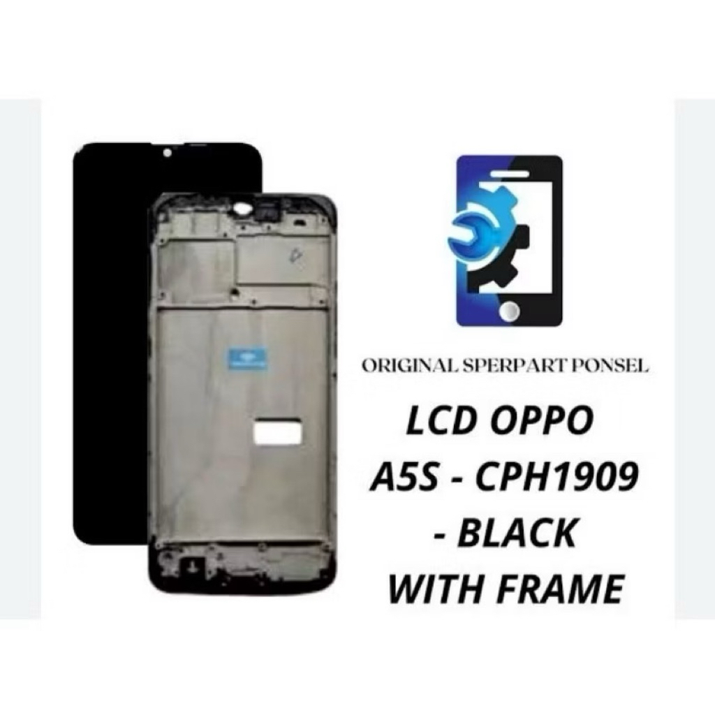 Lcd Fullset Frem Oppo A5s Dengan Frame LCD Sentuh Asli untuk OPPO A5S - Fullset, Tahan Lama, Mudah D