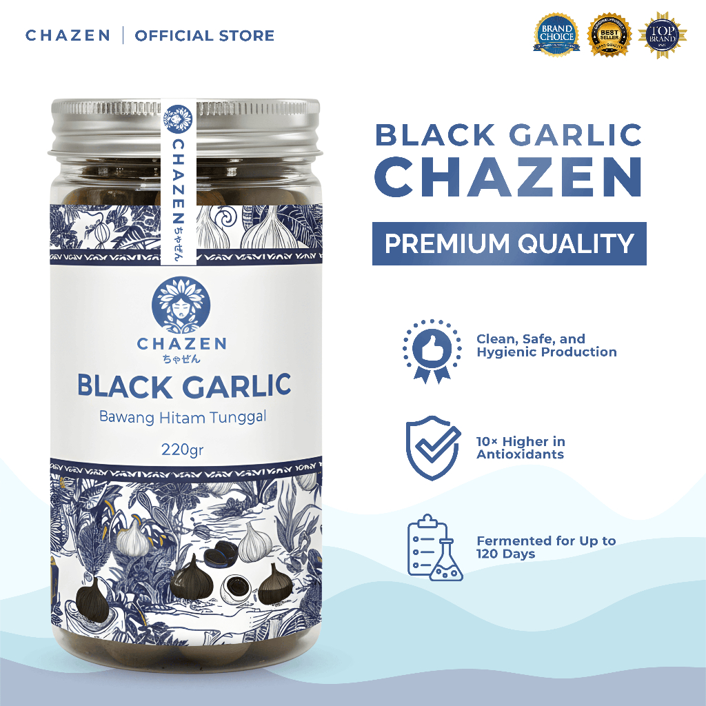 Bawang hitam tunggal Black garlic Chazen bawang SUPER