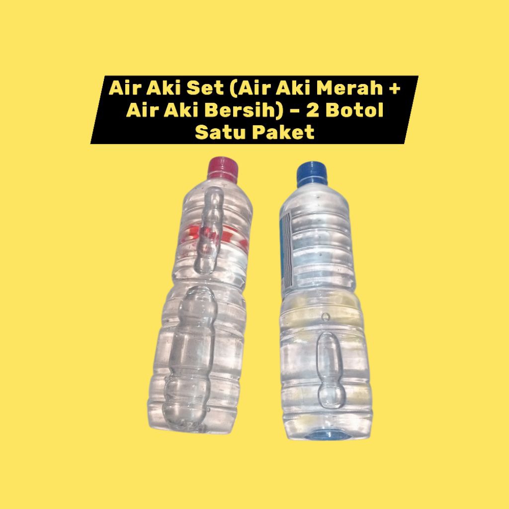 Air Aki Set (Air Aki Merah + Air Aki Bersih) – 2 Botol Satu Paket