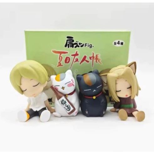 Gachapon Natsume Yuujin Chou Shoulder Shoulder Zun Fig Natsume Nyanko Black Nyanko Kogitsune by Taka
