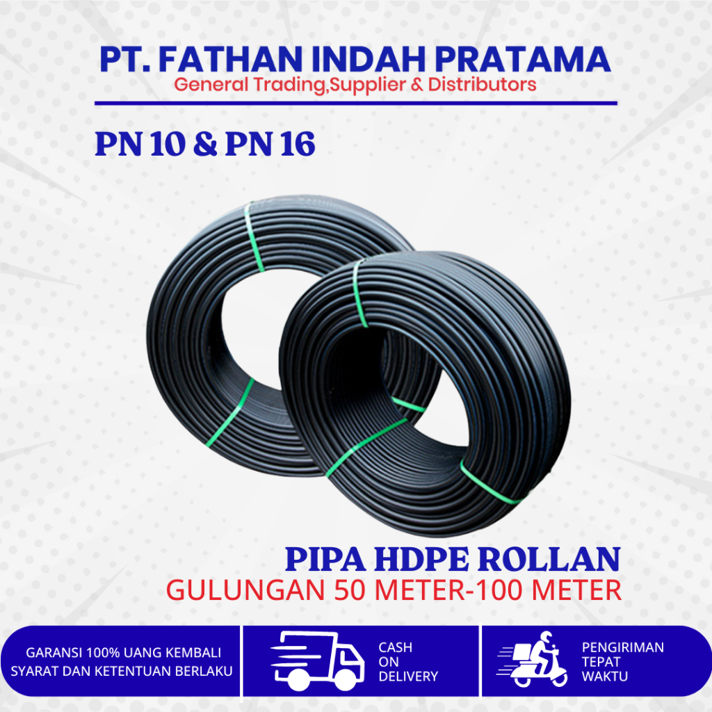 RUCIKA PIPA HDPE BLACK 20MM ROLLAN 100 METER