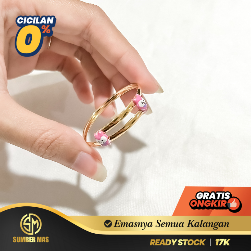 GELANG KOLONG EMAS ANAK RABBIT FASHION 17K - SUMBER MAS