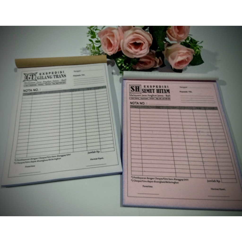 Paket cetak Nota NCR A5 2 Play 10 Buku